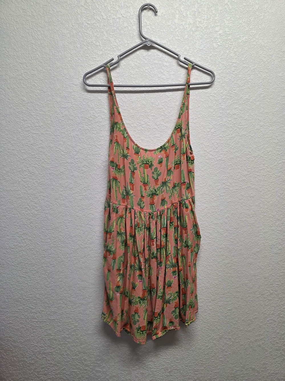Obey Propaganda Coral Cactus Print Dress Size Small
